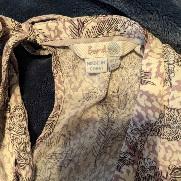 Boden Sleeveless Feather Blouse US10 UK14 - Picture 3 of 3